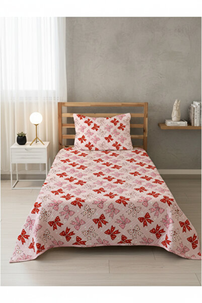 Evmila Fiyonk Desenli - Baskılı Tek Kişilik Pike Takımı