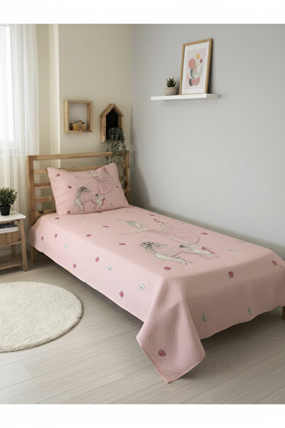 Evmila EVMİLA Prenses Ve Unicorn Desenli Bebek Ve Çocuk Baskılı Tek Kişilik P...