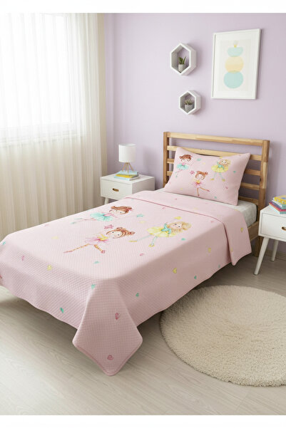 Evmila EVMİLA Prenses Kızlar Desenli Bebek Ve Çocuk Baskılı Tek Kişilik Pike ...