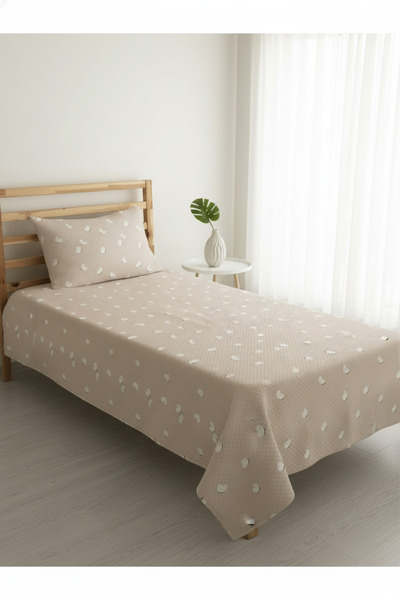 Evmila Kelebek Desenli Bebek Ve Çocuk Baskılı Tek Kişilik Pike Takımı 160x230...