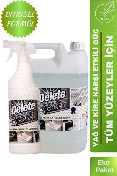 Delete Etkili Çok Amaçlı Temizlik Spreyi Yağ, Kir ve Leke Çözücü Avantajlı Ek...