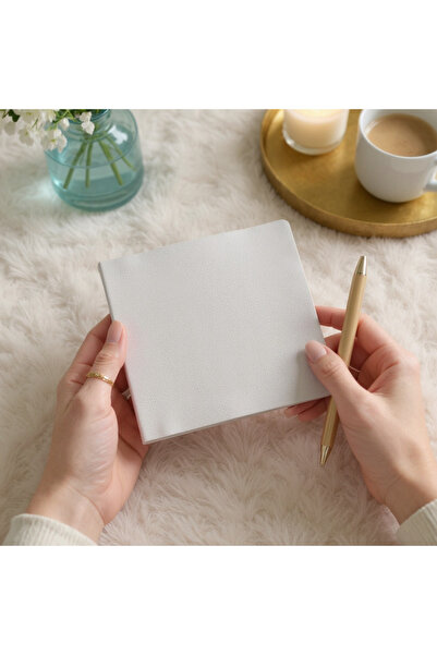 Fark Tanıtım Dotted Notepad – Pu Leather Notepad – 16.5X16.5 Cm, 96 Sheets (192 Pages), 90 Gr Ivory Paper