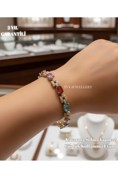 İNN JEWELLERY سوار Xuping غير قابل للتلطيخ ومضاد للحساسية مع أشكال ملونة (ضما...