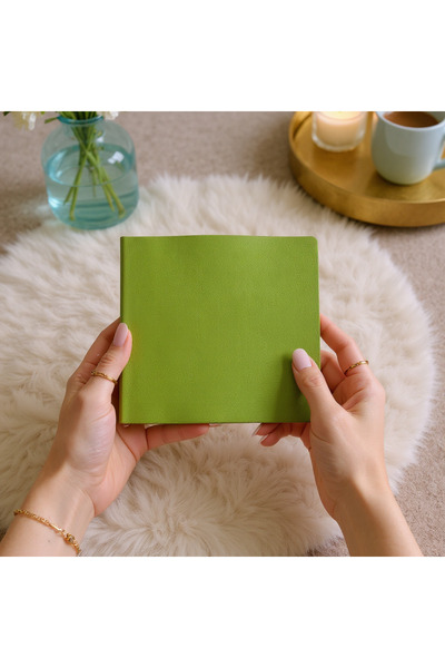 Fark Tanıtım Unlined Notepad – Pu Leather Notepad – 16.5X16.5 Cm, 96 Sheets (192 Pages), 90 Gr Ivory Paper