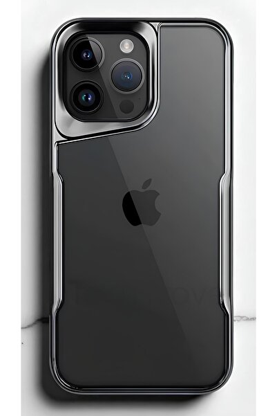 TechTrove iPhone 15 Pro Max Kılıf Arkası Şefaf Tasarım Lazer Kaplama Sararmaz...