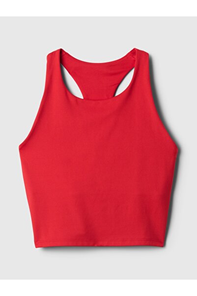 GAP Kadın Kırmızı Halter Yaka Crop Spor Üst