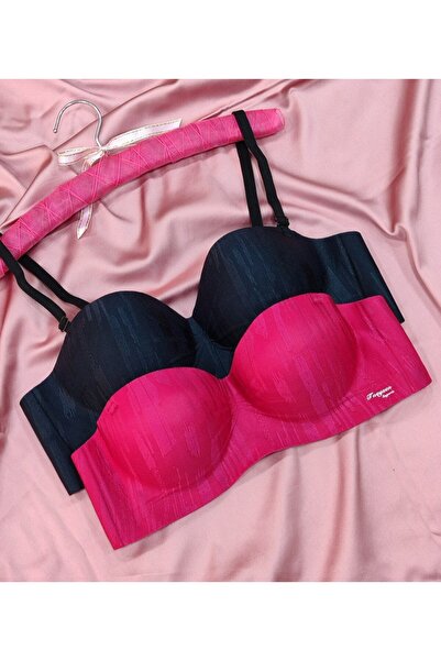 Love Angels Laser Cut Seamless Bra, Padded No Trace Stripes Underwire Free Bra