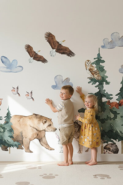 Kt Grup Safari World Američki set zidnih naljepnica sa safari temom