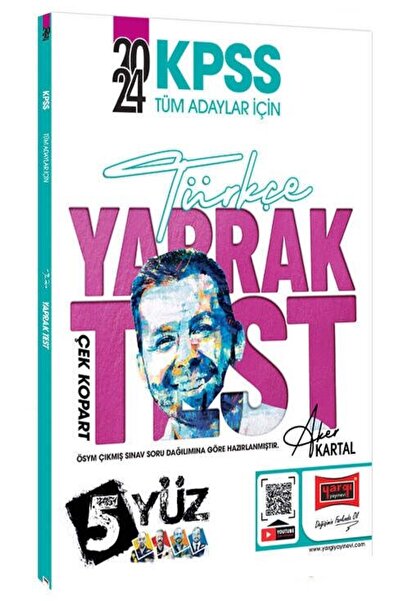 Yargı Yayınları Yargı 2024 KPSS Türkçe 5Yüz Yaprak Test Çek Kopart - Aker Kar...
