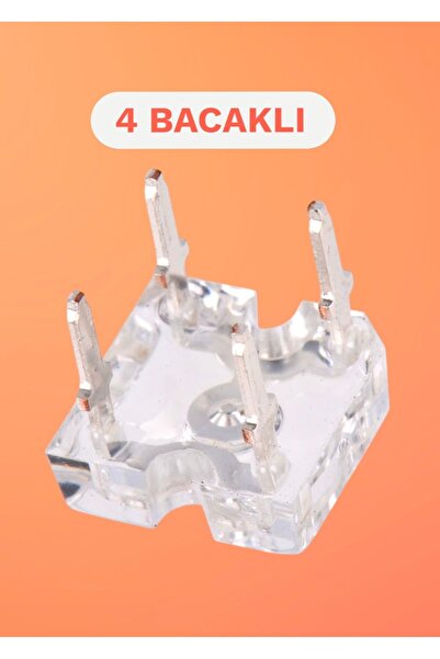 erşahaydınlatma 10 Adet Kırmızı flux led stop lambası ledi 2.0 -2.2 volt 4 bacak kare led