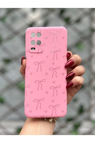 Store Oppo A54 4G Uyumlu Kamera Korumalı Silikon İçi Kadife Lansman Desenli T...