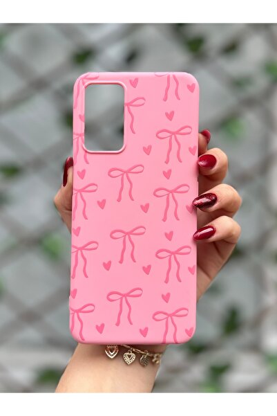 Store Oppo A16/A55 Uyumlu Silikon İçi Kadife Lansman Desenli Telefon Kılıfı