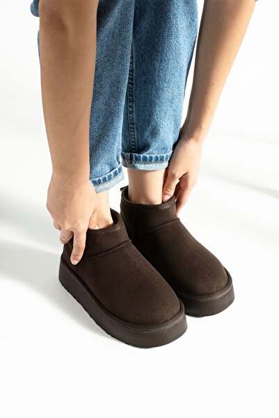 MUFUMA Premium Kürklü Acı Kahve Kadın Bot