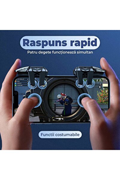 Timebox Gaming triggers for phone, tablet, 8 buttons based on impulse Compatible with Pubg, Fortnite, Call o