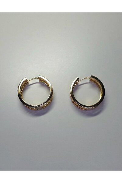 Mrs.Lry Çelik Geniş Bombeli Ajur İşlemeli Gold Renk Trend Halka Küpe