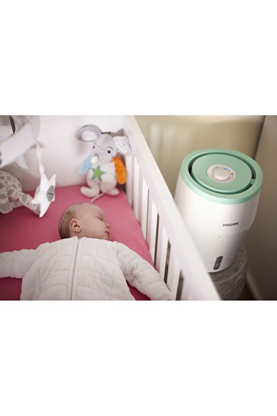Philips Υγραντήρας αέρα HU4801/01, Τεχνολογία NanoCloud, Δεξαμενή 2 l, 200 ml/h, Λευκό/Πράσινο