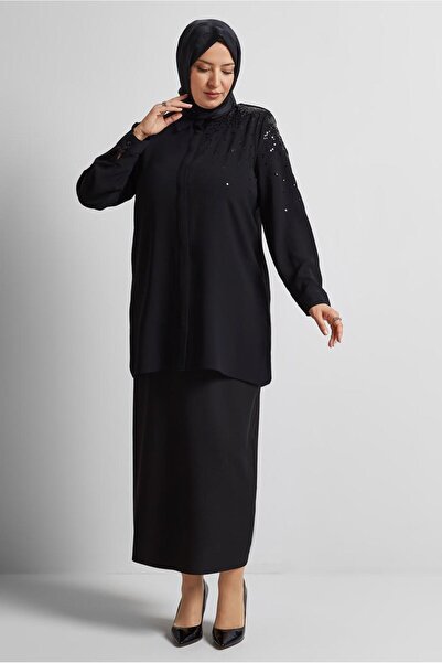 Alvina Pul Sequence Embroidered Plus Size Tunic 20709
