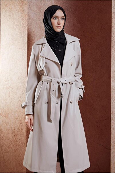 Alvina KEMERLİ SUNİ DERİ TRENÇKOT 10910