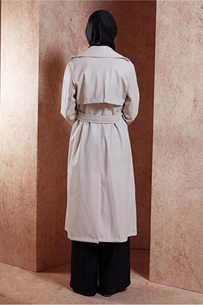 Alvina KEMERLİ SUNİ DERİ TRENÇKOT 10910