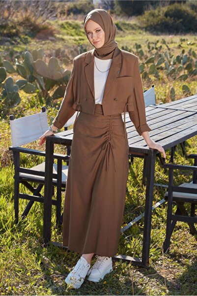 Alvina 44505 Model Gather Detailed Skirt Set