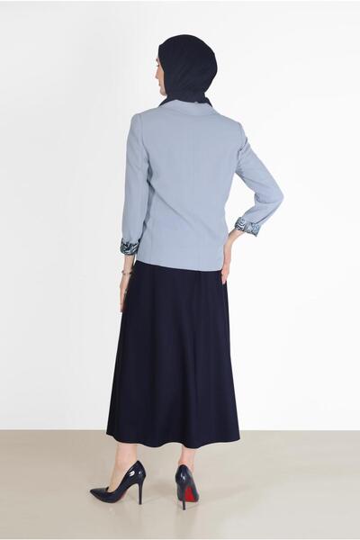 Alvina LINING PATTERNED CLASSIC COLLAR JACKET 42237