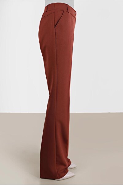 TRENDTESETTÜR Women's Brown (Cinnamon) Flared Pants t 70353
