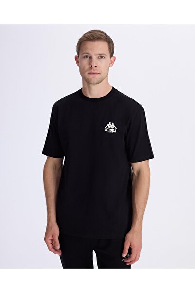 Kappa Authentic Baston Erkek Siyah Regular Fit Tişört