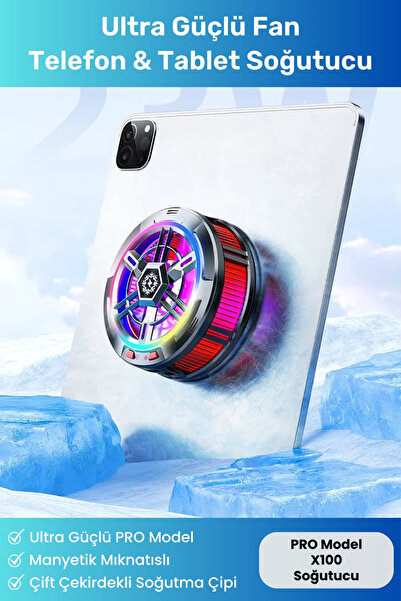 Noriyen Yeni Nesil Ultra Güçlü Magsafe Manyetik Mıknatıslı Buz Soğutma Cep Te...