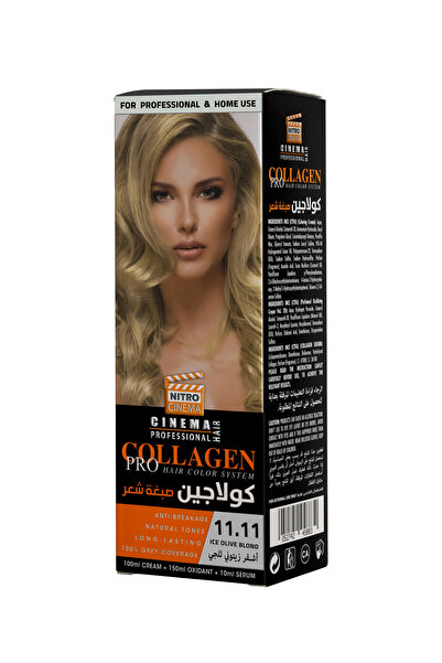 NITRO CINEMA نيتروسينيما صبغة شعر 11.11 أشقر زيتوني 250 مل