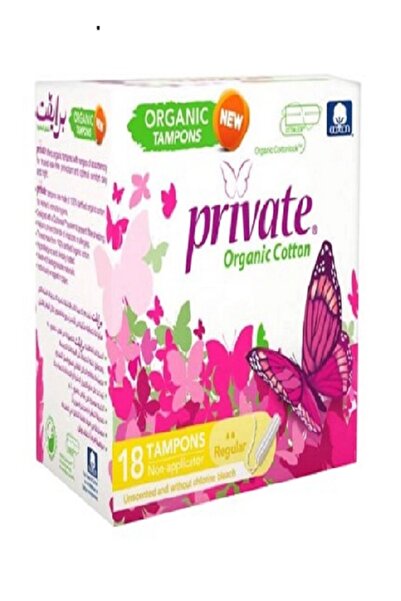 PRİVATE Organic Tampons Super Plus 18 (Non-Applicator)