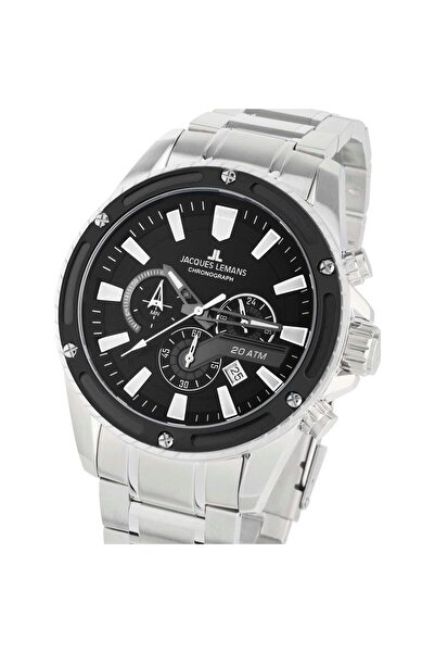 Jacques Lemans Ανδρικό Ρολόι 1-2141E, Quartz, 48mm, 20ATM