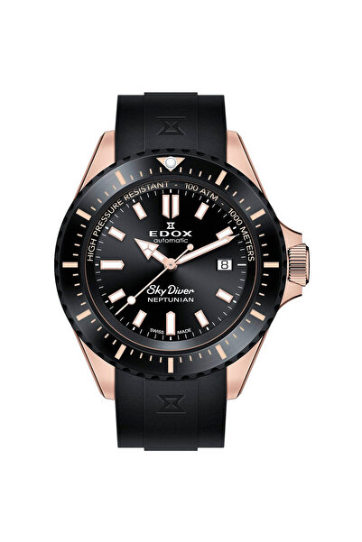 Edox 80120-37Rnnca-Nır Rose Gold Steel Men's Watch