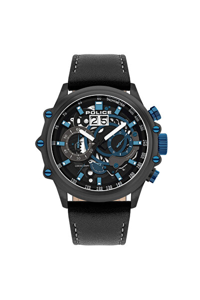 Police Mens Watch PL16018JSU.02, Quartz, 48mm, 10ATM