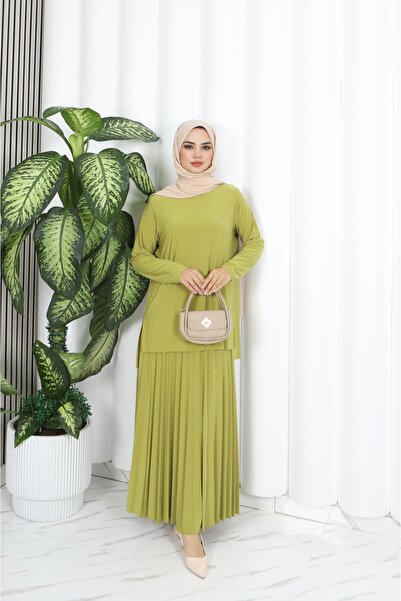 NİSUM MODA Eteği Piliseli Sandy Takım