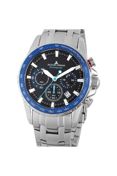 Jacques Lemans Ανδρικό Ρολόι Jacques Lemans 1-2099E, Quartz, 42mm, 10ATM