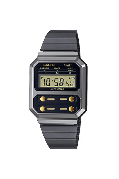 Casio Mens Watch A100WEGG-1A2EF, Quartz, 33mm, 3ATM