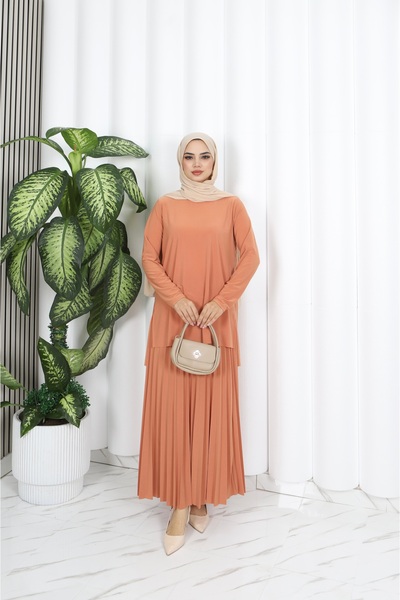 NİSUM MODA Eteği Piliseli Sandy Takım