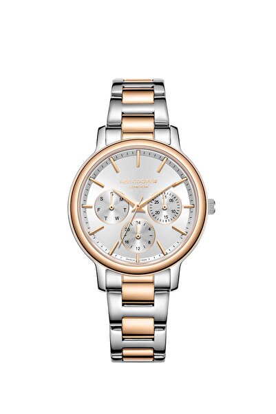 Lee Cooper ساعة لي كوبر النسائية متعددة الوظائف بمينا فضية - LC07946.530