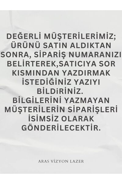 Genel Markalar İsme Özel Siyah Pleksi Plakalık