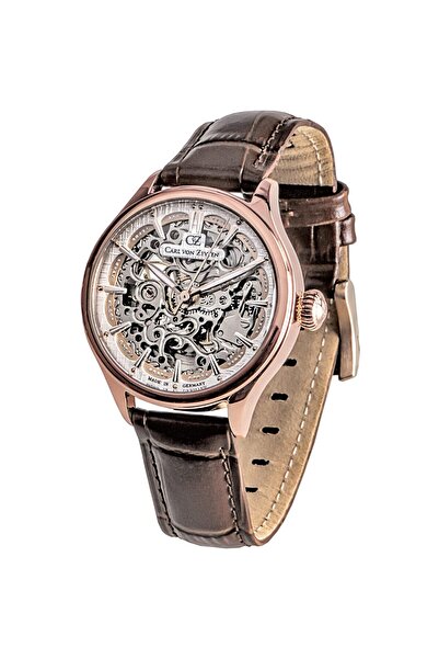 Carl Von Zeyten Γυναικείο Ρολόι Carl Von Zeyten CVZ0072RWHS, Αυτόματο, 38mm, ...
