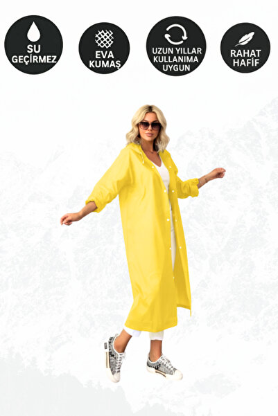 Penthouse Жовтий унісекс Eva тканина Водонепроникний Вітрозахисний Дощовик для дорослих