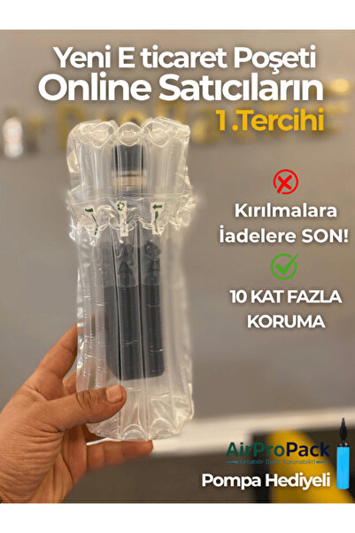 Airpropack 15x33 cm 100 adet Sütunlu Koruyucu Havalı Kargo Poşeti Airbag/Airbed/Şişirilebilir Ambalaj
