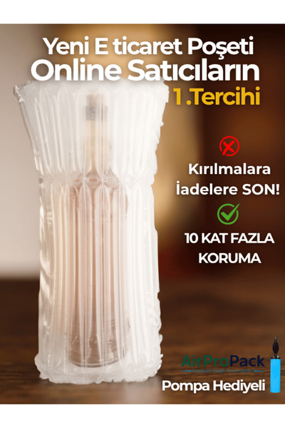 Airpropack 24x40 cm 100 adet Sütunlu Koruyucu Havalı Kargo Poşeti Airbag/Airbed/Şişirilebilir Ambalaj