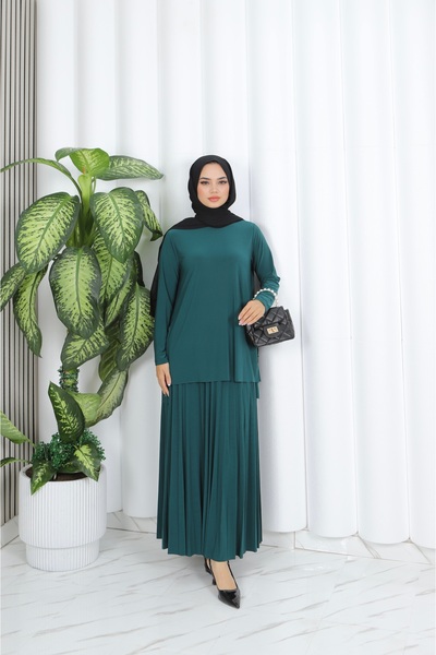 NİSUM MODA Eteği Piliseli Sandy Takım