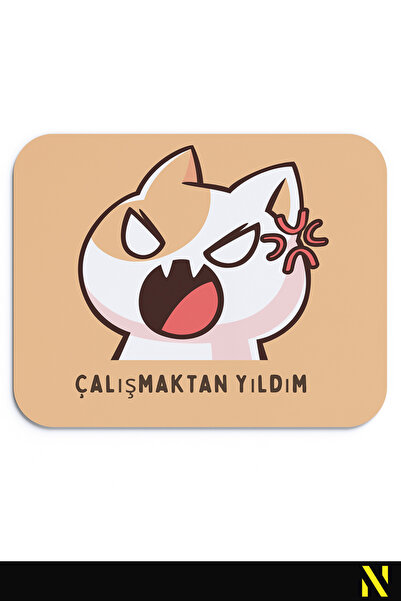 nilizma Mouse Pad ergonomic cu pisică drăguță - 22 cm x 18 cm - Mousepad cu b...