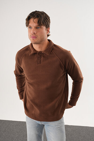 No Way Ανδρικό φούτερ με κουμπιά Polo Paka Fleece με κανονική εφαρμογή