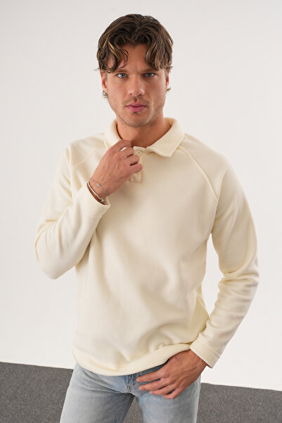 No Way Ανδρικό φούτερ με κουμπιά Polo Paka Fleece με κανονική εφαρμογή