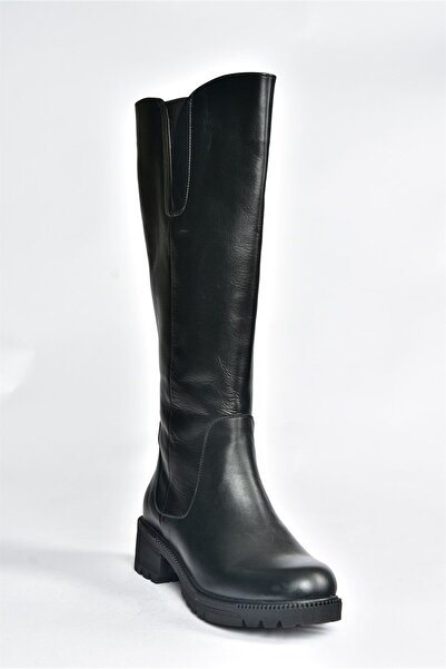 Fox Shoes Černé neformální dámské boty z pravé kůže N654226103