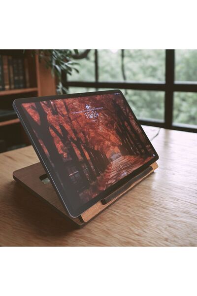 Vigo Wood Mini Tablet Standı Ceviz-MTS01C