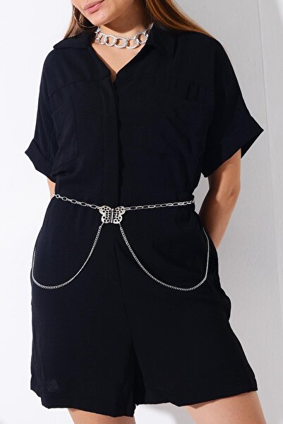 PİNKMARK PINKMARK Femeie Argint Fluture Figura Dublu Lanț Gambling PMKM25654